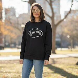 NWOT Black 'Game Day' Heavyweight Long Sleeve Shirt- Unisex Large